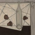 Bernard Buffet — Бутель и помидоры, изображение 1