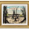 Bernard Buffet — Деревня и барки, изображение 2