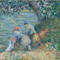 Camille Pissarro — Отель Poulailler à la maison rouge, Понтуаз (справа); Лавез на берегу моря, Понтуаз (слева), изображение 2