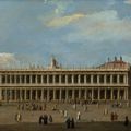 Canaletto — Венеция, Пьяцетта, смотрящая на запад, с библиотекой, изображение 1
