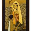Cheong Soo Pieng — Мать и дети, изображение 2
