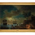 Claude Joseph Vernet — У порта на берегу моря в лунном свете, изображение 8