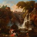 Claude Joseph Vernet — Рим, водопад Тиволи, с классическими фигурами на переднем плане, изображение 1