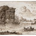 Claude Lorrain — Прибрежный пейзаж с античным храмом, изображение 1