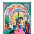 Clovis Trouille — Танцовщица на границе арабских стран, 1950, Арабский бордель, арабское воспитание, изображение 2