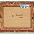 Clovis Trouille — Без названия (ваза с цветами и папильонками), изображение 3