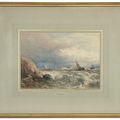 David Cox — Вид на Бомарис, Англси, Уэльс, изображение 3