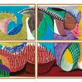 David Hockney — Шлица из четырех частей, выполненная из нескольких новых принтов, изображение 1