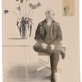 David Hockney — Генри, сидящий с тюльпанами, из серии "Друзья", изображение 1