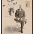David Hockney — Генри, сидящий с тюльпанами, из серии "Друзья", изображение 2