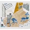 David Hockney — Студия в Пемброке с синими стульями и лампой от Moving Focus, изображение 1