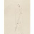 David Hockney — Стоящий обнаженный мужчина с сигаретой, изображение 1