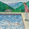 David Hockney — Портрет художника (бассейн с двумя фигурами) II (вдохновлен Дэвидом Хокни), изображение 1