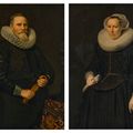 Dutch School — Портрет Андриеса Райкерта (1569-1639), три четверти длины, с парой перчаток и шляпой в руках, на задрапированном столе слева от него; и портрет Сюзанны Мерчийс (1581-1633), три четверти длины, с парой перчаток в руках, изображение 3