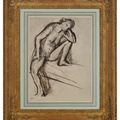 Edgar Degas — Женская поза (Этюд в стиле ну), изображение 2
