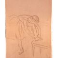 Edgar Degas — Танцовщица надевает свою туфлю, изображение 1