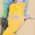 Edouard Vuillard — Женская поза в желтом халате, изображение 1