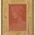 Edward Burne-Jones — Голова молодой девушки в профиль слева для морской нимфы в фильме "Персей и морские нимфы" ("Персей и Нереиды"): Вооружение Персея (вторая версия), серия "Персей", изображение 2