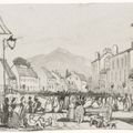 Edward Lear — Пять видов в графстве Уиклоу: Грейт и Литтл Шугарлоафс; Грейт и Литтл Шугарлоафс, снятые со скальпа; Фигуры на фоне деревьев, вероятно, во владениях Пауэрскорта; Озеро Лох-Тэй, смотрящее на север; и Брей с Маленьким Сахарным рулетом вдалеке, изображение 1