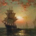 Edward Moran — Корабли ночью, изображение 1