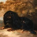 Edwin Henry Landseer — Бленхеймский кавалер Кинг Чарльз спаниель, лежащий полулежа, изображение 3