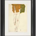 Egon Schiele — Стенде хальбнакте Торси ( прямая сторона ); Фон обен-гезехене, гештальт-галерея "ворнубергебойгте вайблихе" ( оборотная сторона ), изображение 3