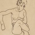 Egon Schiele — Ситцендер вайблихер, актер фон ворн, изображение 1