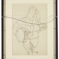 Egon Schiele — Бильднис Франц Хауэр (справа) ; Гебегт шрайтендер Юнглинг в Ауфсихте (Матроуз) (слева), изображение 4