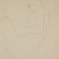Egon Schiele — Ножной ремень weiblicher Akt (прямой); Сидячий ремень Akt (оборотная сторона), изображение 4