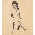 Egon Schiele — Любовный акт (Selbstbildnis) I, из СЕМЫ 15 Оригинальных произведений искусства., изображение 1