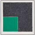 Ellsworth Kelly — Изображение на цветной бумаге XVIII (зеленый квадрат с темно-серым рисунком), изображение 2