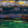 Emil Nolde — Маршландшафт для волькеншпигелей (спереди и сзади), изображение 3