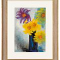 Emil Nolde — Георгин (gelb un violett) в вазе blauer, изображение 2