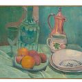 Émile Bernard — Nature morte (графин, овощи, фрукты, ассорти, блюда и кафе), изображение 2
