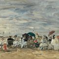 Eugène Boudin — Трувиль, Сцена на пляже, изображение 1