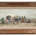 Eugène Boudin — Трувиль, Сцена на пляже, изображение 2