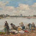 Eugène Boudin — Лавезусы на берегу Тука, изображение 1
