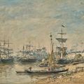 Eugène Boudin — Бордо, ле-порт, изображение 1