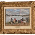 Eugène Boudin — Лавезусы на берегу Тука, изображение 2