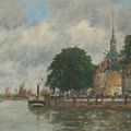 Eugène Boudin — Дордрехт. На набережной порта, изображение 1