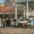 Eugène Boudin — Старинный рынок пуассонов в Брюсселе, изображение 1