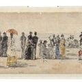 Eugène Boudin — Кринолины на пляже, изображение 2