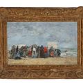Eugène Boudin — Трувиль, Сцена на пляже, изображение 3