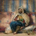 Eugène Delacroix — Мужчина в восточном костюме курит на диване, изображение 1