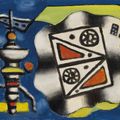 Fernand Léger — Композиция "sur fond bleu", изображение 1