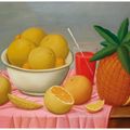 Fernando Botero — Натюрморт с ананасом, изображение 1