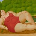 Fernando Botero — Купальщица в реке, изображение 1