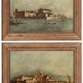 Francesco Guardi — Венеция, Изола Сан-Лаззаро-дельи-Армени; Венеция, Изола Сант-Элена, изображение 1
