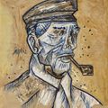 Francis Newton Souza — Без названия (в честь головы человека с трубкой), изображение 1