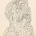 Francis Newton Souza — Без названия (Женская голова); Без названия (Мужчина с глазами Google); Без названия (Голова), изображение 4